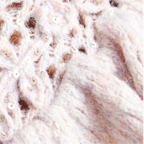 New LoveShackFancy x Free People Luellan XS Pink Purple Soft Knit Pullover - Picture 8 of 13